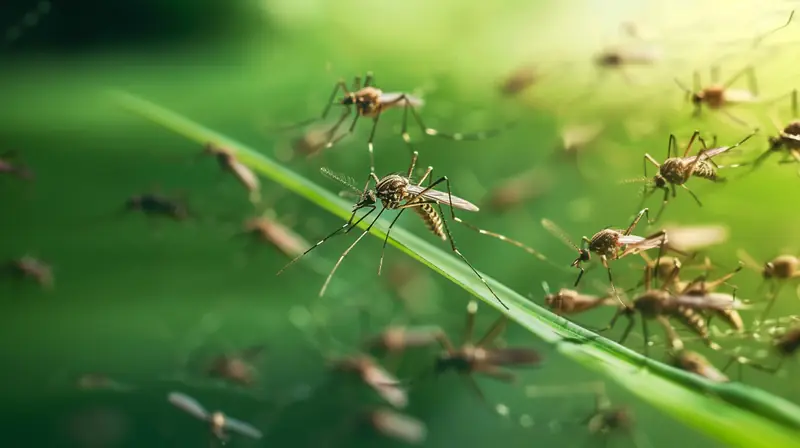 Mosquitoes in a garden in Bahrain